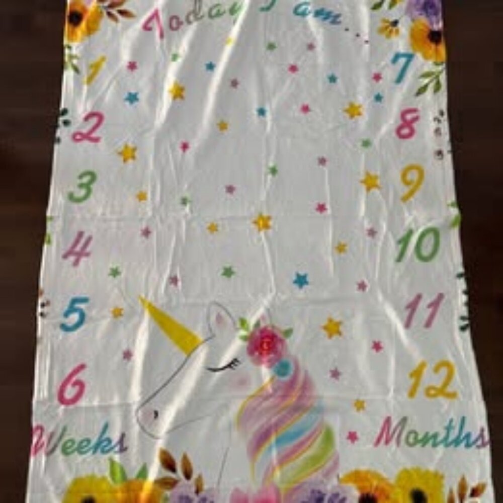 Baby Milestone Blanket - Unicorn Theme